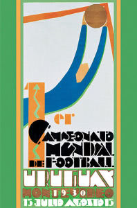 Logo da primeira Copa do Mundo de Futebol de 1930 no Uruguai