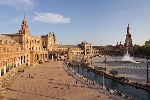 A Plaza de España em Sevilha