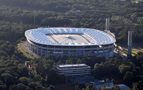 O Deutsche Bank Park (Estádio de Frankfurt) em Frankfurt/Main como estádio EURO 2024