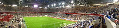A Düsseldorf Arena (Merkur Spiel-Arena) como sede da EURO 2024 em Düsseldorf