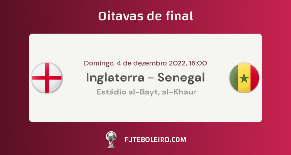 Prognóstico das oitavas de final do Campeonato do Mundo de Inglaterra - Senegal 2022 com odds & dica de jogo