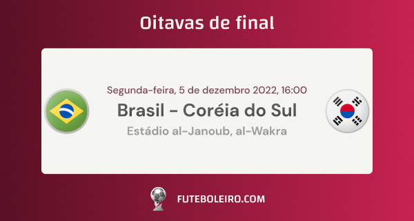 Odds do Brasil vs Coréia do Sul nas oitavas de final da Copa do Mundo de 2022 + dicas e prognóstico de jogos