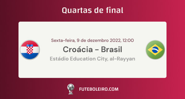 Croácia x Brasil: data, horário e local das quartas de final da