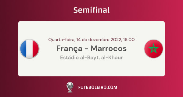 Jogo da semifinal da Copa do Mundo  2022 entre França x Marrocos