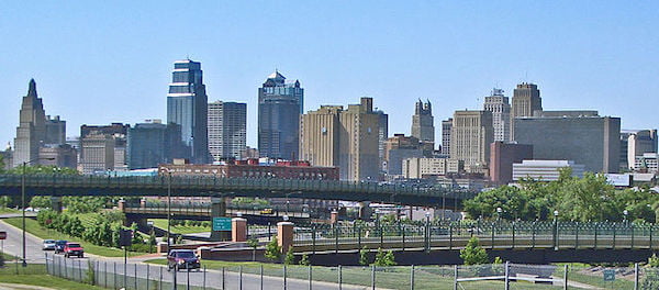 Skyline na cidade de Kansas